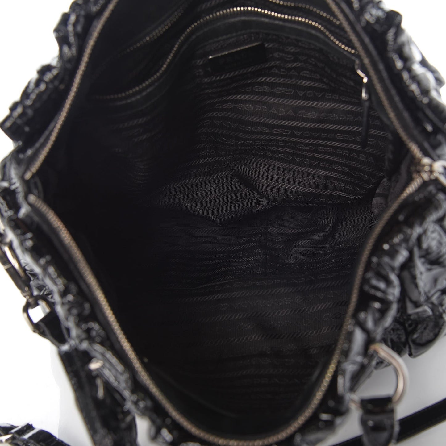Vernice Gaufre Tote Black