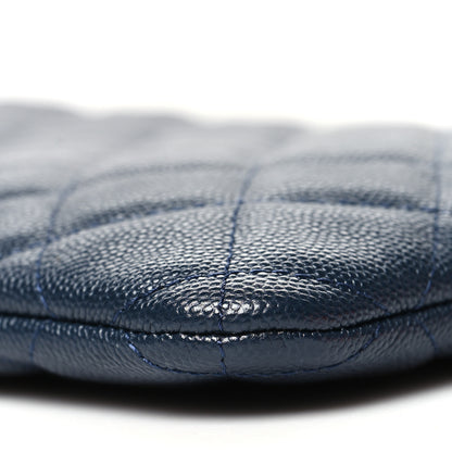 Chanel Caviar Quilted Large Cosmetic Case Navy 10 of 10