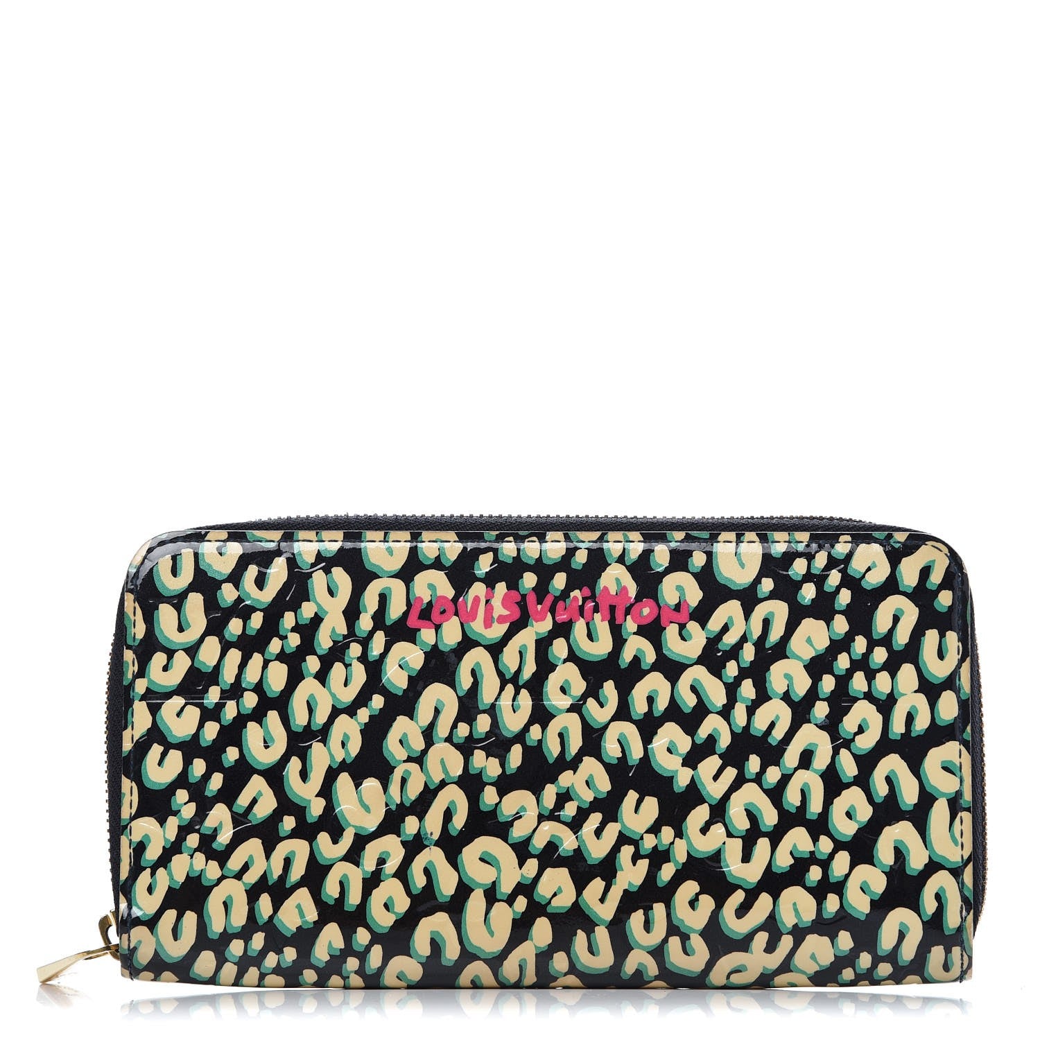 Louis Vuitton Vernis Leopard Zippy Wallet Blue Infini 1 of 8