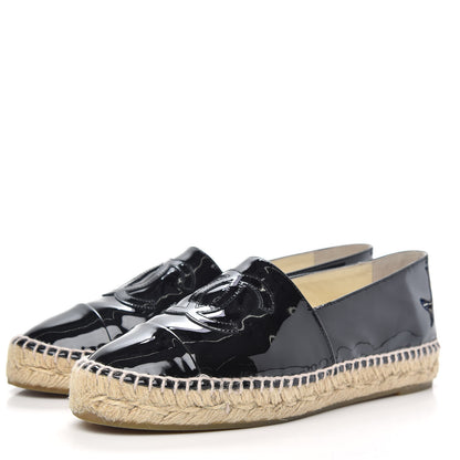 Chanel Patent CC Espadrilles 39 Black 3 of 10
