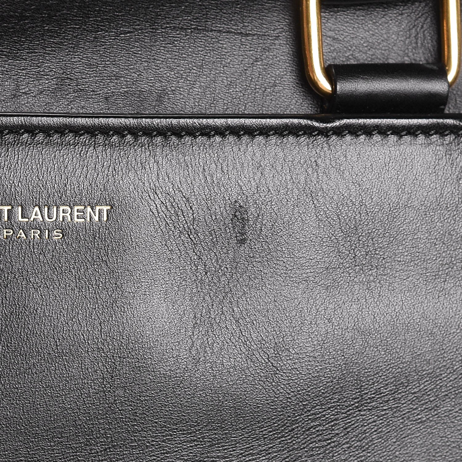Saint Laurent Calfskin Classic Duffle 6 Black 8 of 16