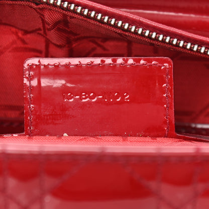 Christian Dior Patent Cannage Large Lady Dior Red 7 of 13