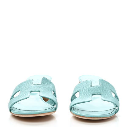 Hermes Epsom Oasis Sandals 37.5 Vert Embrun 2 of 7