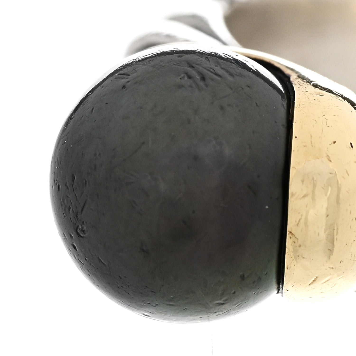 David Yurman Sterling Silver 18K Yellow Gold Tahitian Pearl 8mm Cable Ring 57 8 6 of 6