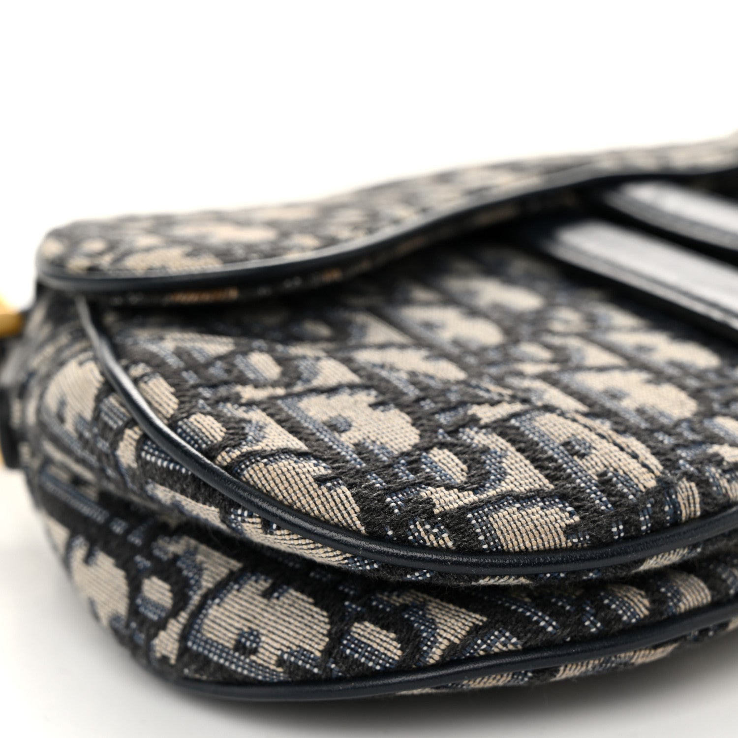 Christian Dior Oblique Mini Saddle Bag Blue 9 of 11