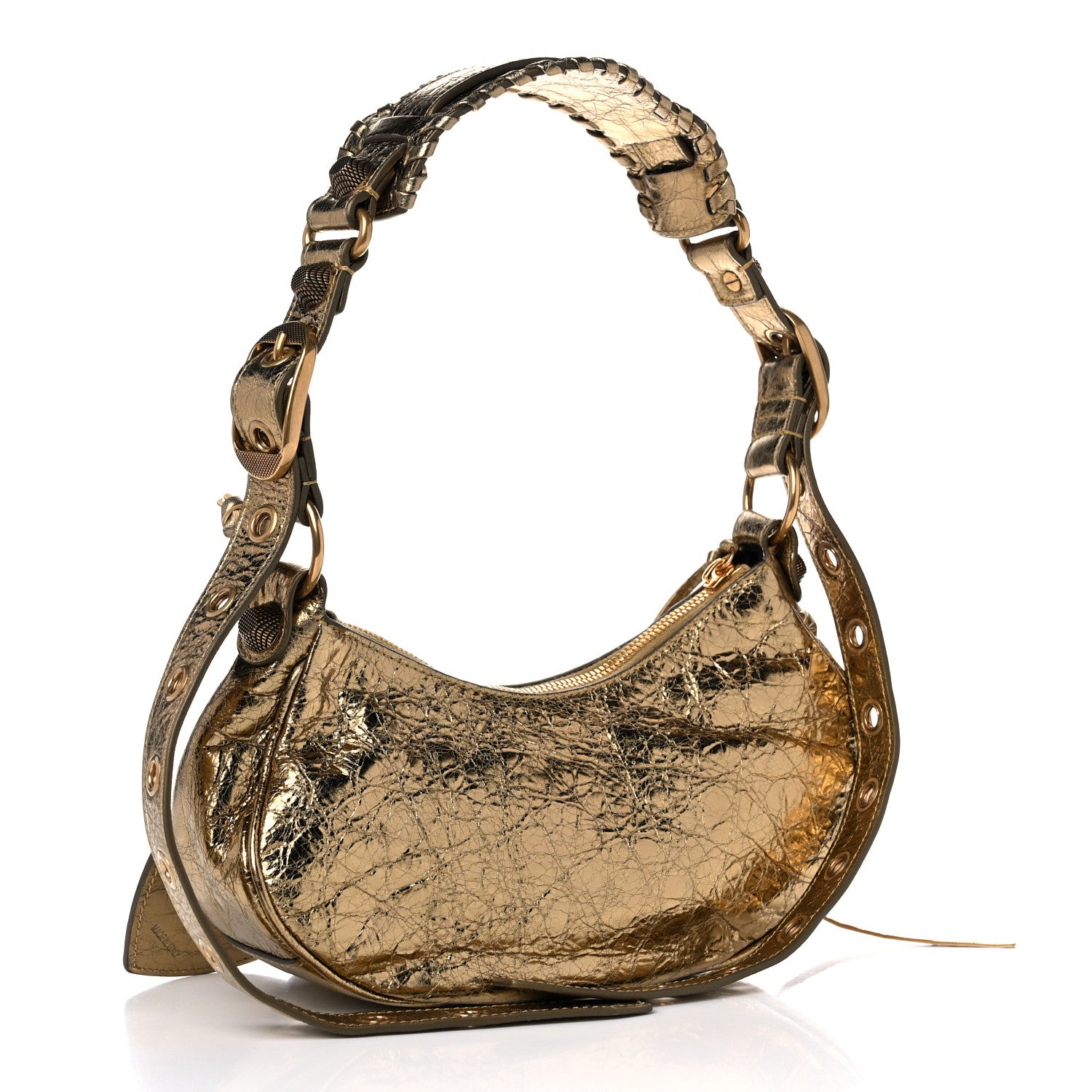 Balenciaga Metallic Agneau Arena Le Cagole Shoulder Bag XS Gold 4 of 10