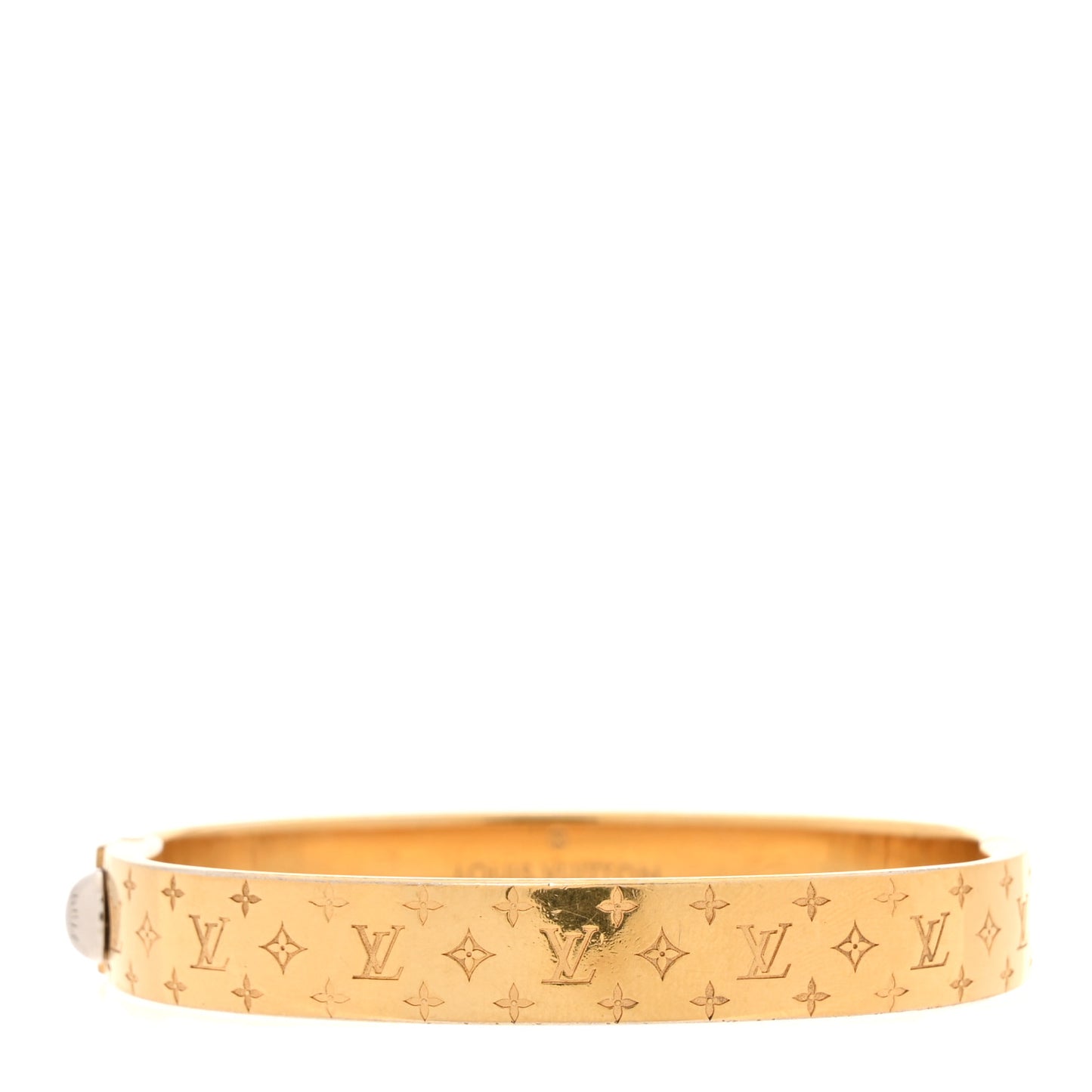 Brass Monogram Nanogram Cuff M Gold