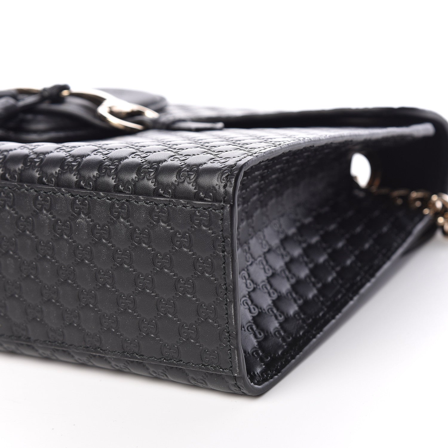 Gucci Microguccissima Medium Emily Chain Shoulder Bag Black 5 of 9