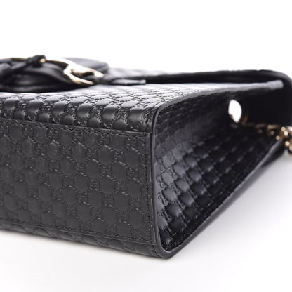 Gucci Microguccissima Medium Emily Chain Shoulder Bag Black 5 of 9