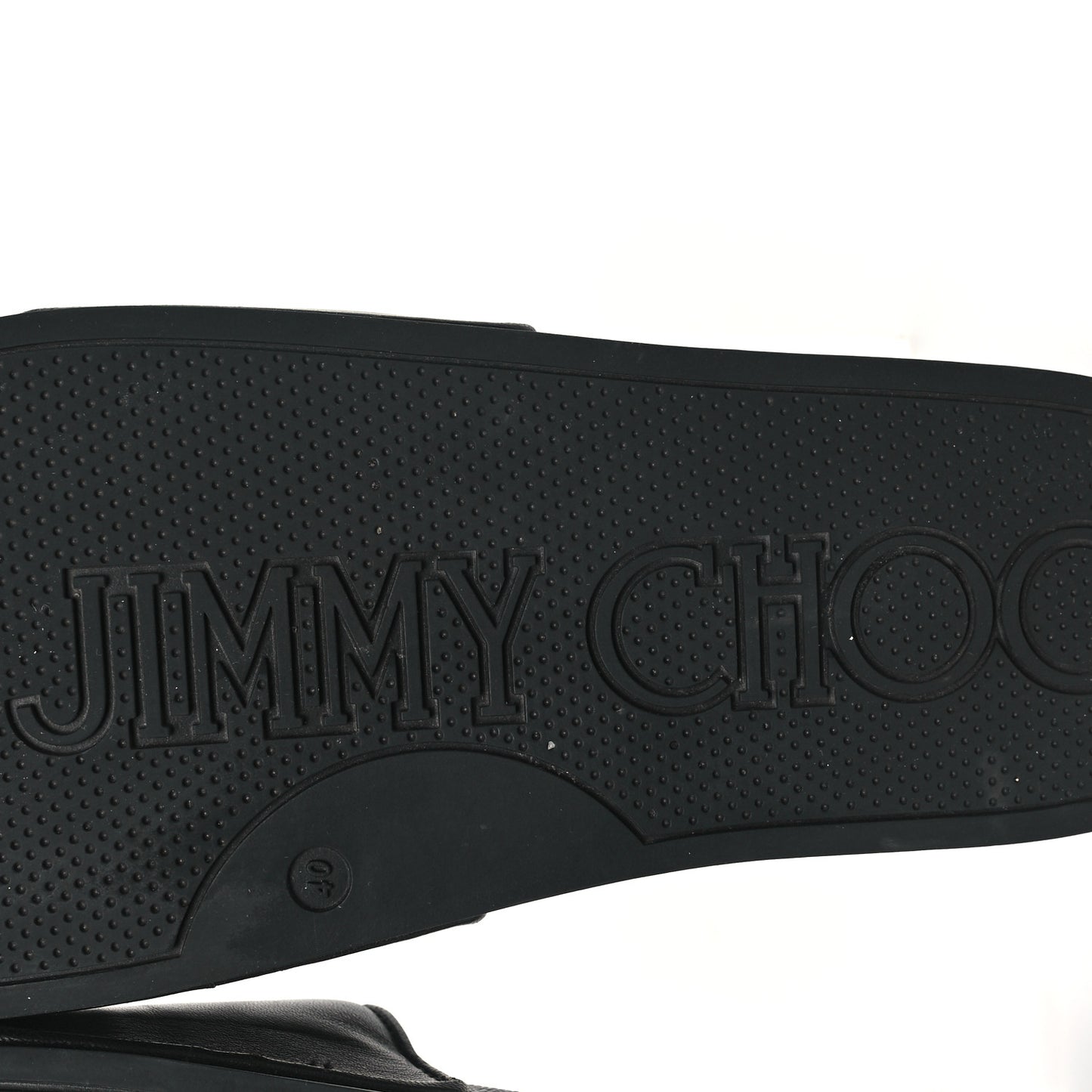 Nappa Embossed Logo Azari Slide Sandals 40 Black