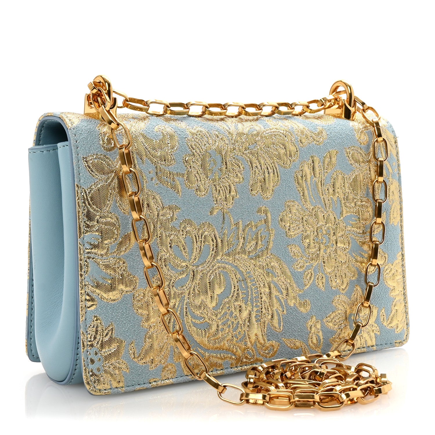 Dolce & Gabbana Brocade DG Girls Shoulder Bag Light Blue 3 of 9