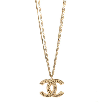 Chanel CC Long Chain Multi Strand Necklace Gold 1 of 5