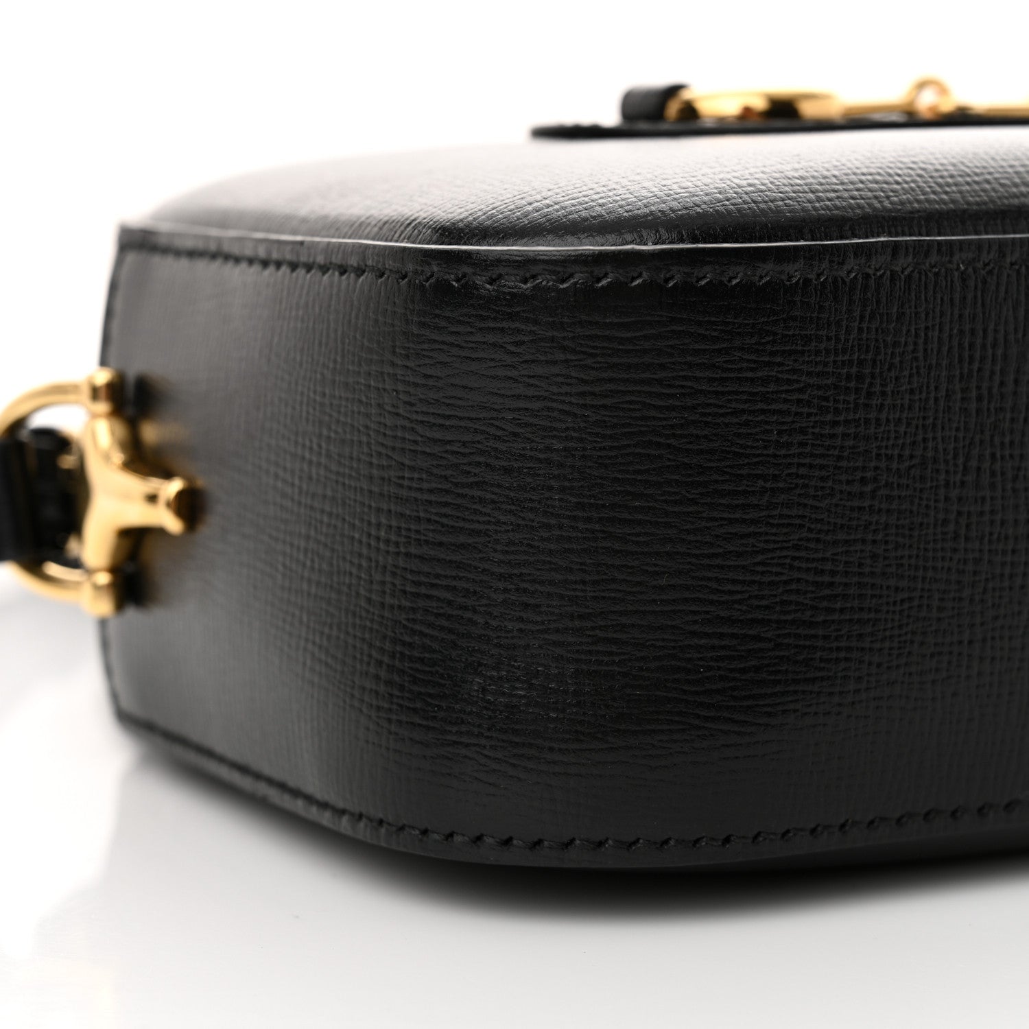 Gucci Calfskin Mini Horsebit 1955 Camera Shoulder Bag  Black 9 of 12