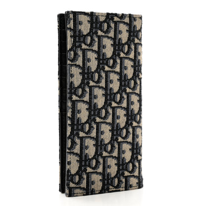 Christian Dior Oblique Vertical Wallet Beige Black 3 of 7