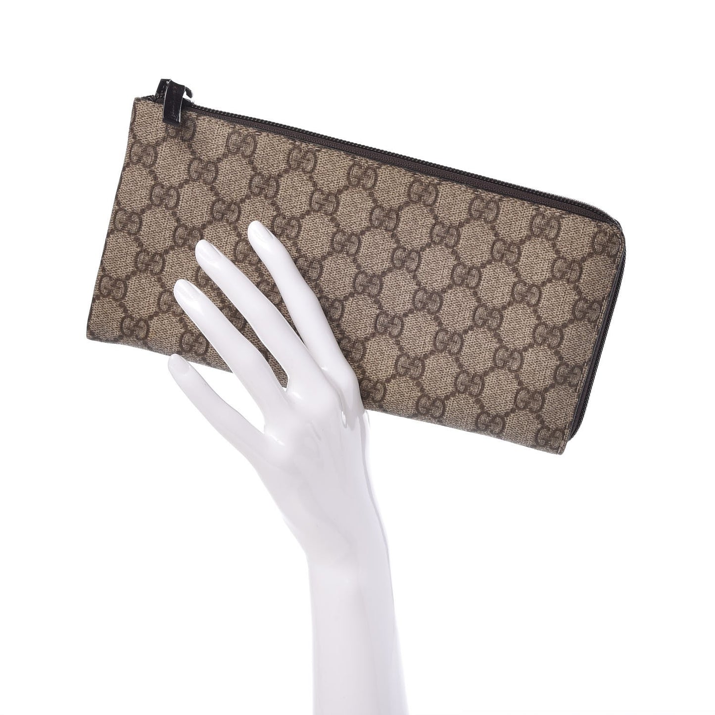GG Supreme Monogram Pouch Brown
