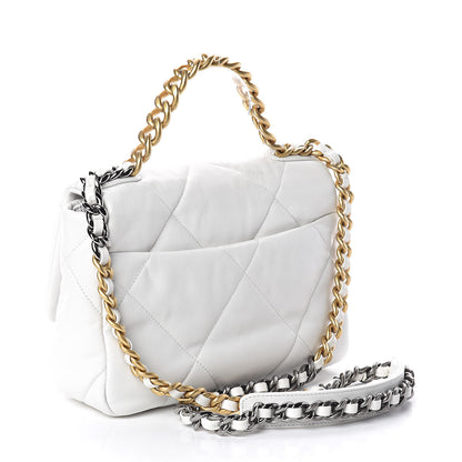 Chanel Lambskin Quilted Medium 19 Flap White 3 of 10