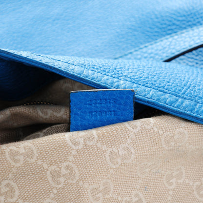 Gucci Pebbled Calfskin Medium Diana Bamboo Shoulder Bag Turquoise 7 of 7