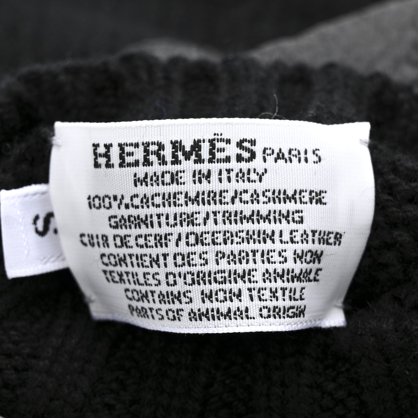 Cashmere Deerskin Baltimore Gloves S Black