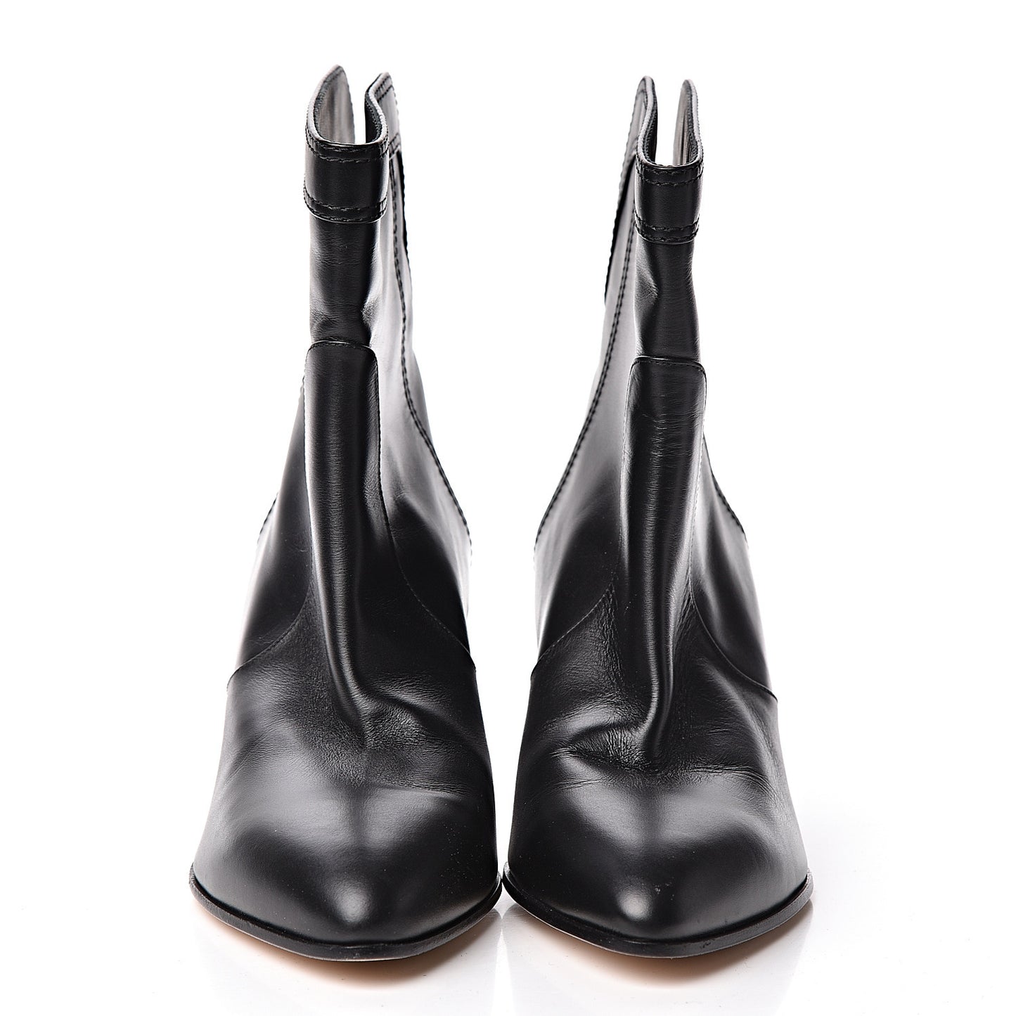 Calfskin CC Short Boots 40 Black