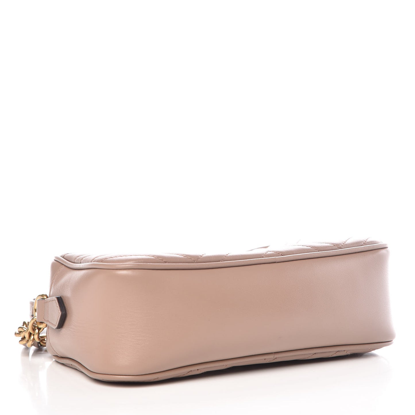 Calfskin Matelasse Small GG Marmont Chain Shoulder Bag Taupe