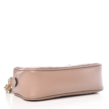 Gucci Calfskin Matelasse Small GG Marmont Chain Shoulder Bag Taupe 5 of 16