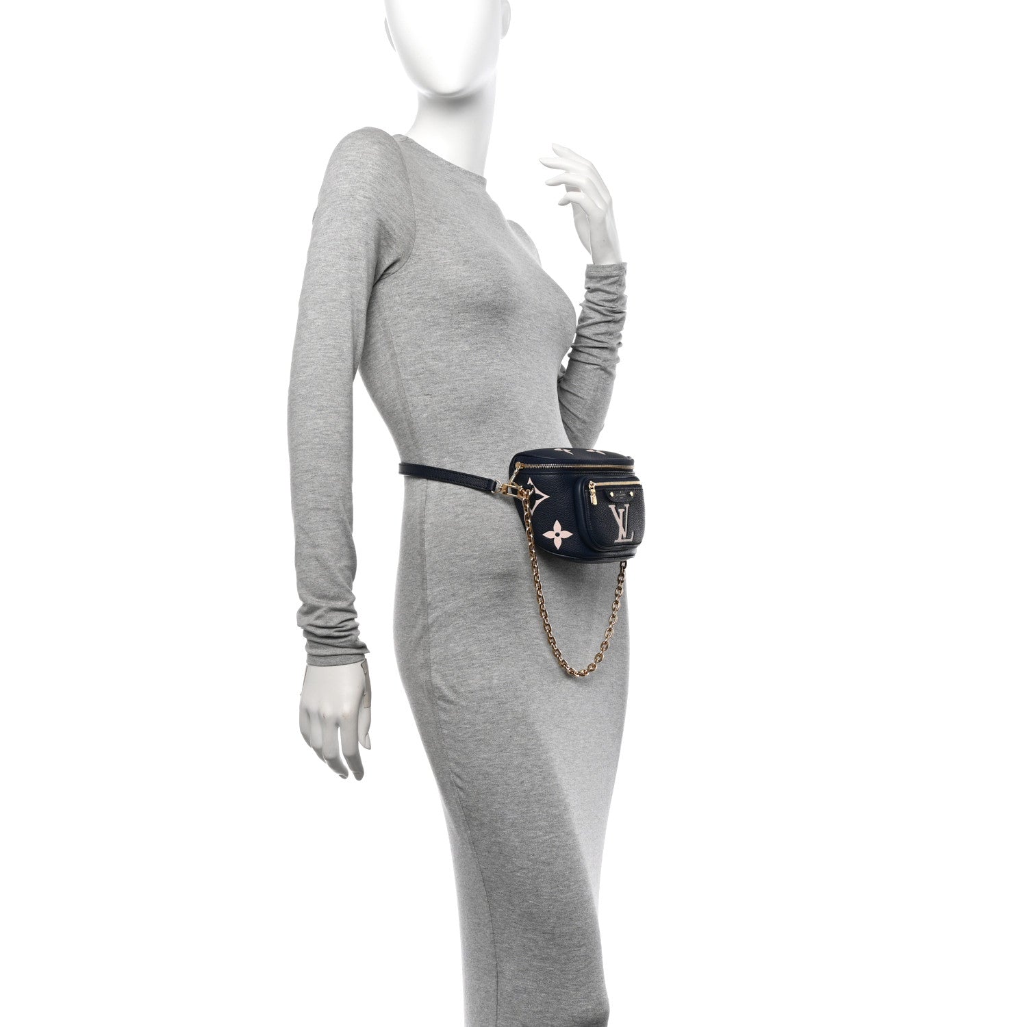 Louis Vuitton Empreinte Monogram Giant Mini By The Pool Bumbag Blue Beige 2 of 9