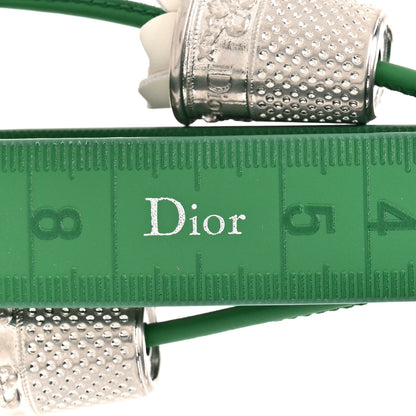 Christian Dior Smooth Calfskin Metal Lily Of The Valley Bag Charm Bright Green 3 of 4