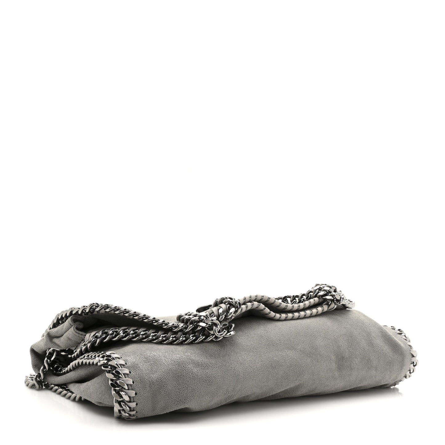 Shaggy Deer Falabella Fold Over Tote Grey