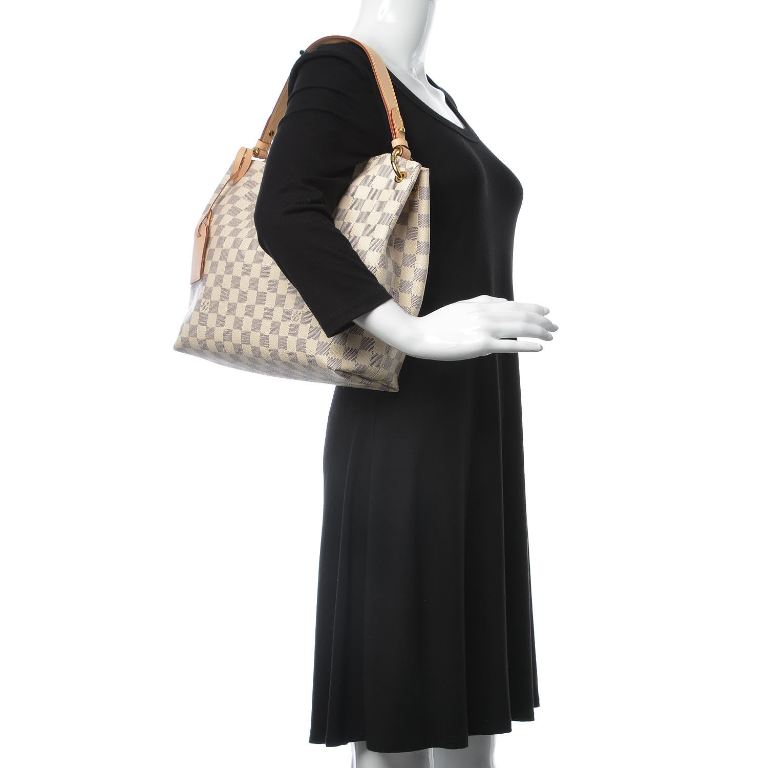 Louis Vuitton Damier Azur Graceful PM Rose Ballerine 2 of 9