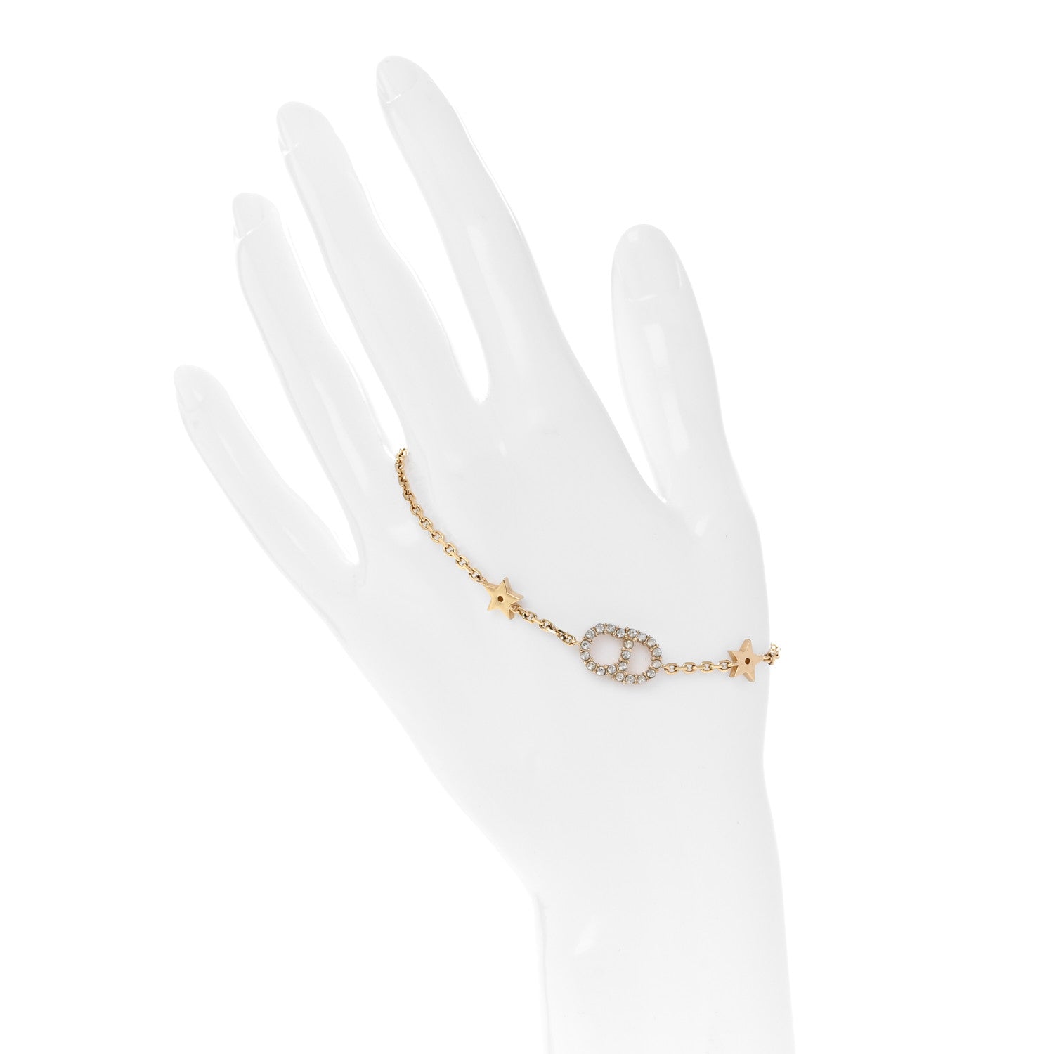 Christian Dior Crystal CD Star Bracelet Gold 2 of 4
