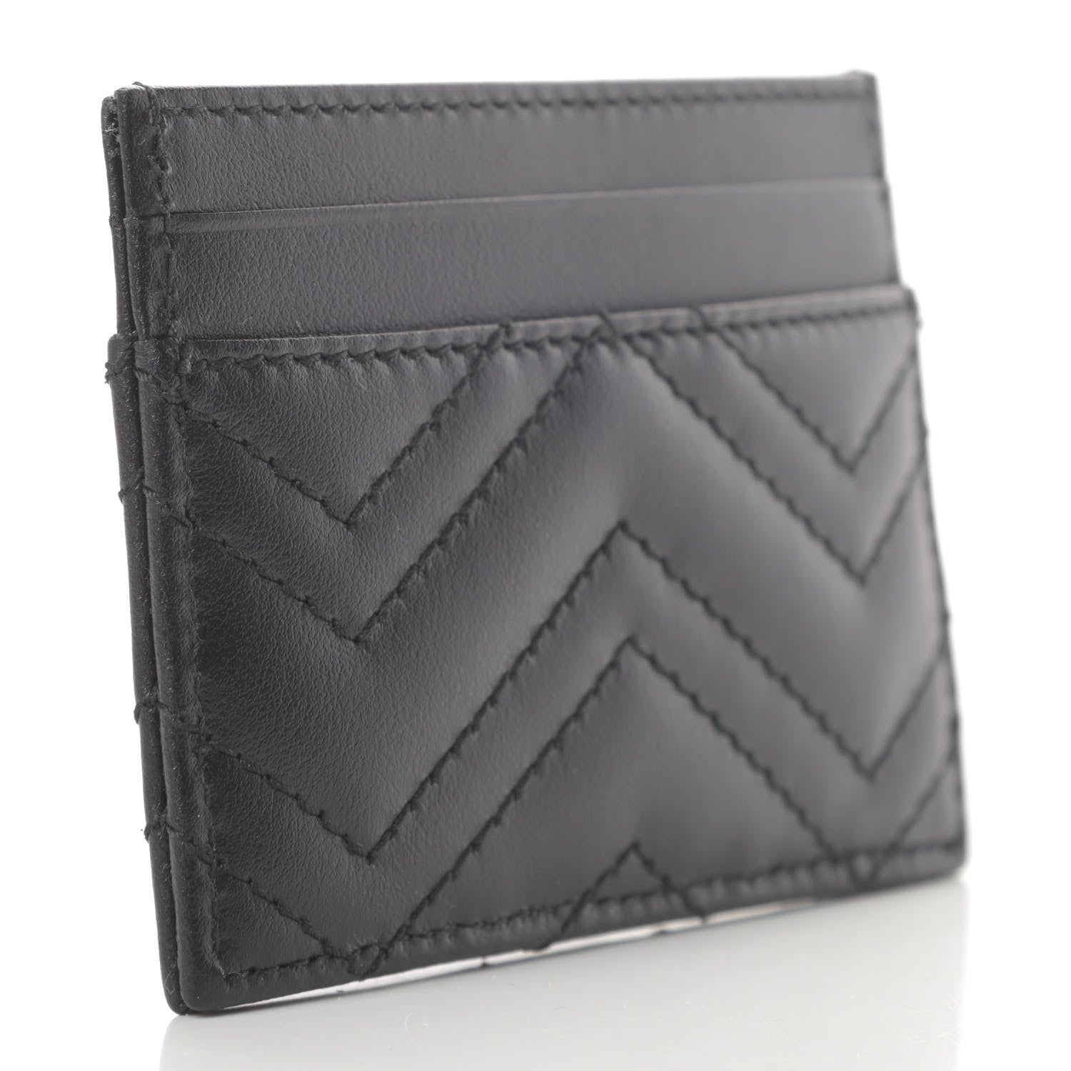 Gucci Calfskin Matelasse GG Marmont Card Holder Black 3 of 6