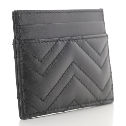 Gucci Calfskin Matelasse GG Marmont Card Holder Black 3 of 6