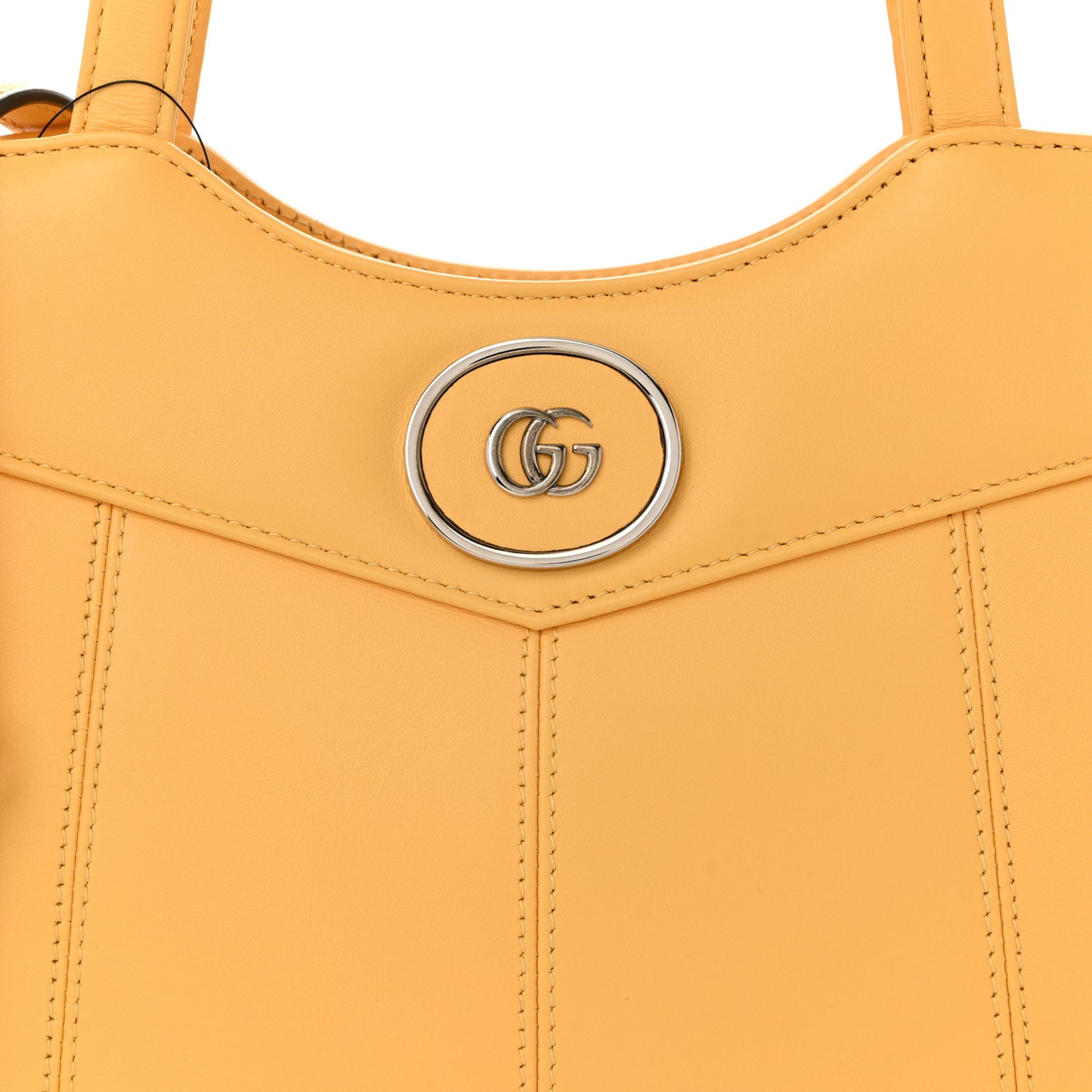 Senna Calfskin Petite GG Small Tote Bag Sunny Yellow
