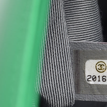 Chanel Metallic Calfskin Quilted New Medium Boy Flap Green 9 of 11