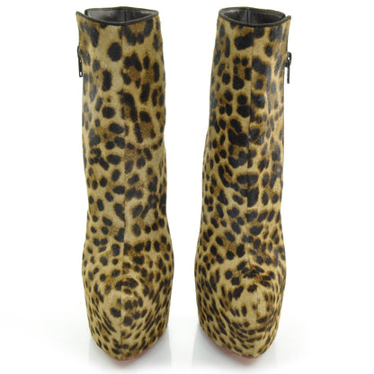 Christian Louboutin Calf Hair Leopard Print Daf Booty 160 Ankle Boots 38 3 of 8