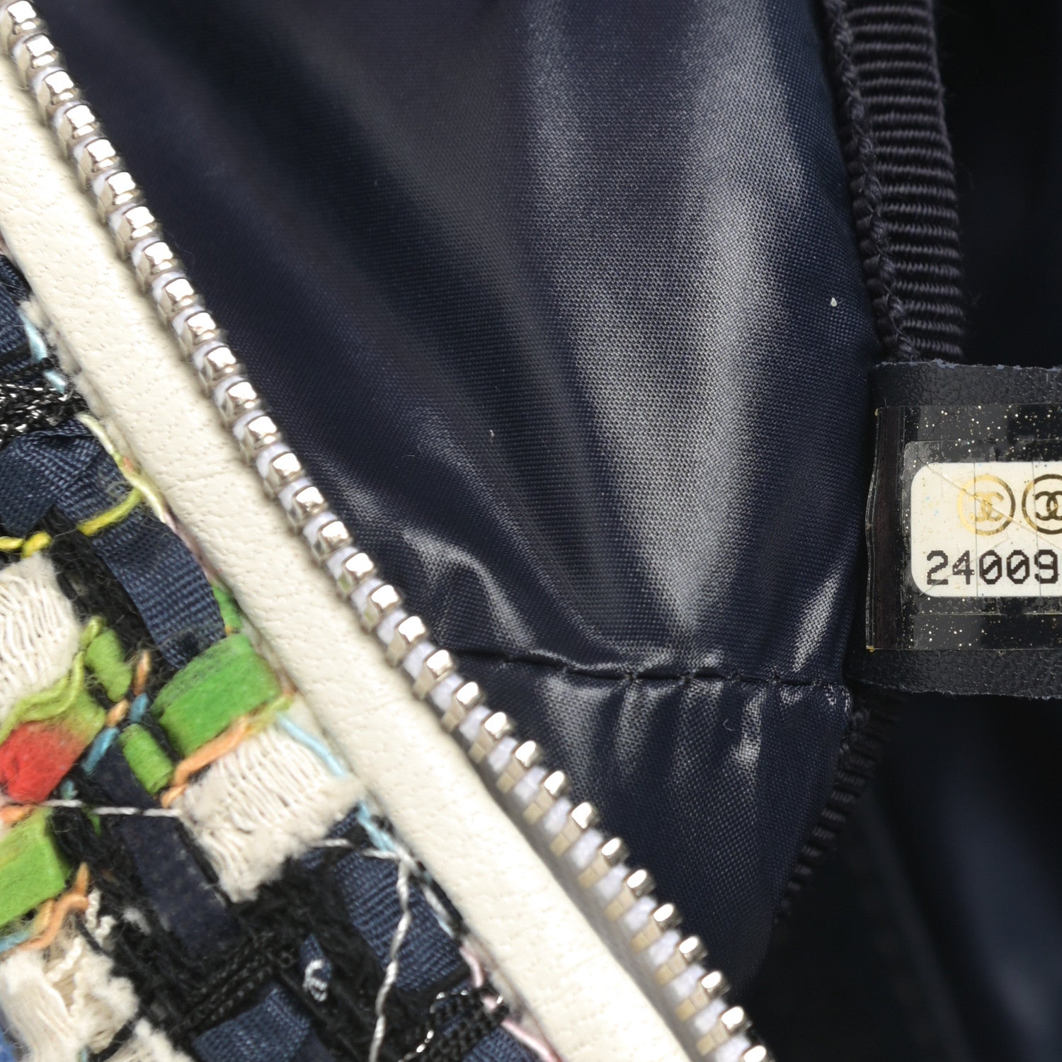 Chanel Lambskin Tweed Waist Bag Ecru Red Blue 7 of 14