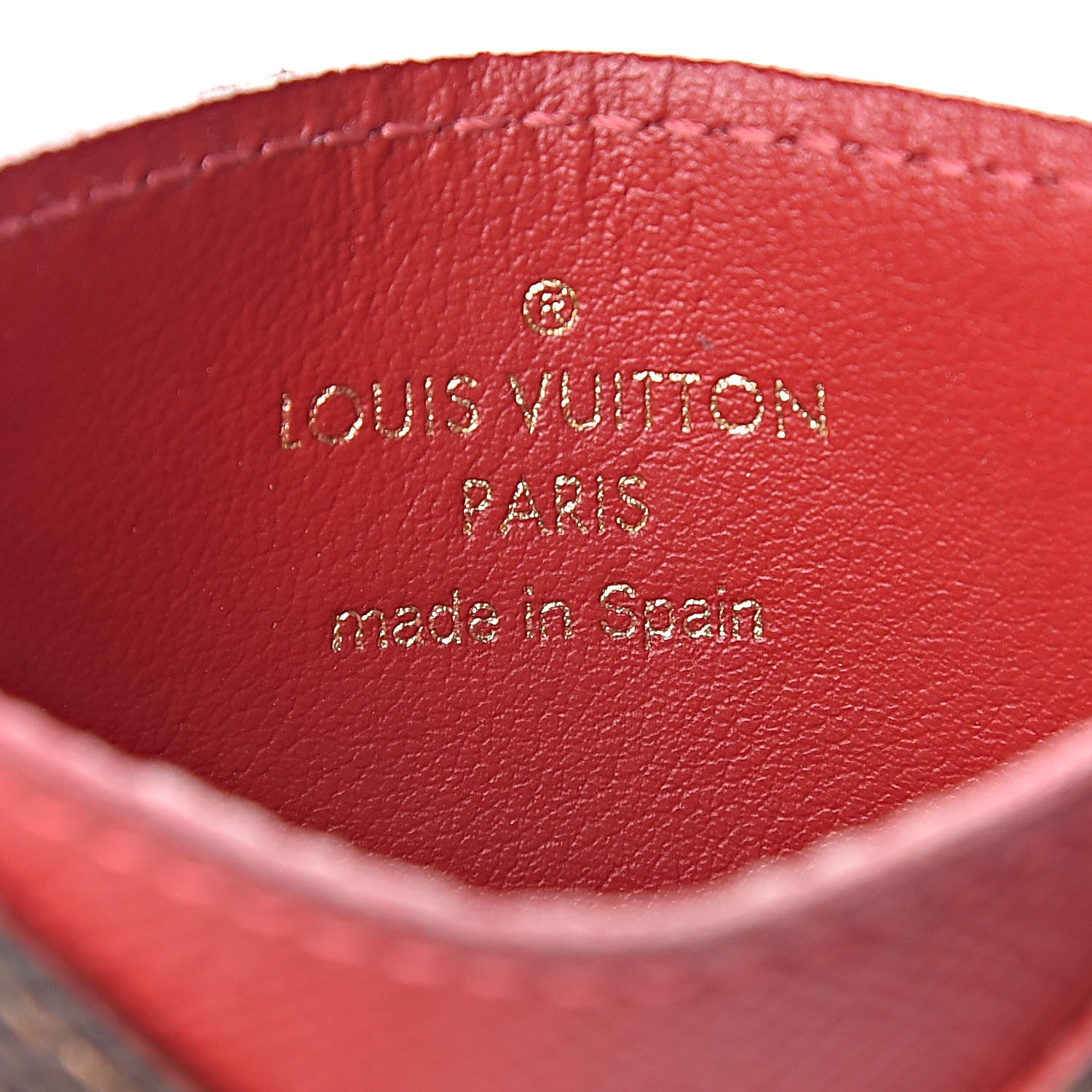 Louis Vuitton Damier Ebene Caissa Card Holder Cherry 6 of 8