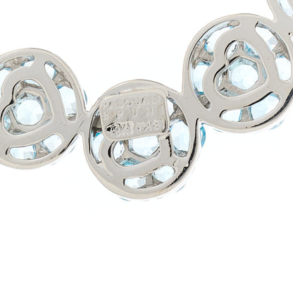 Pasquale Bruni 18K White Gold Blue Topaz Flower Heart Pendant 4 of 4