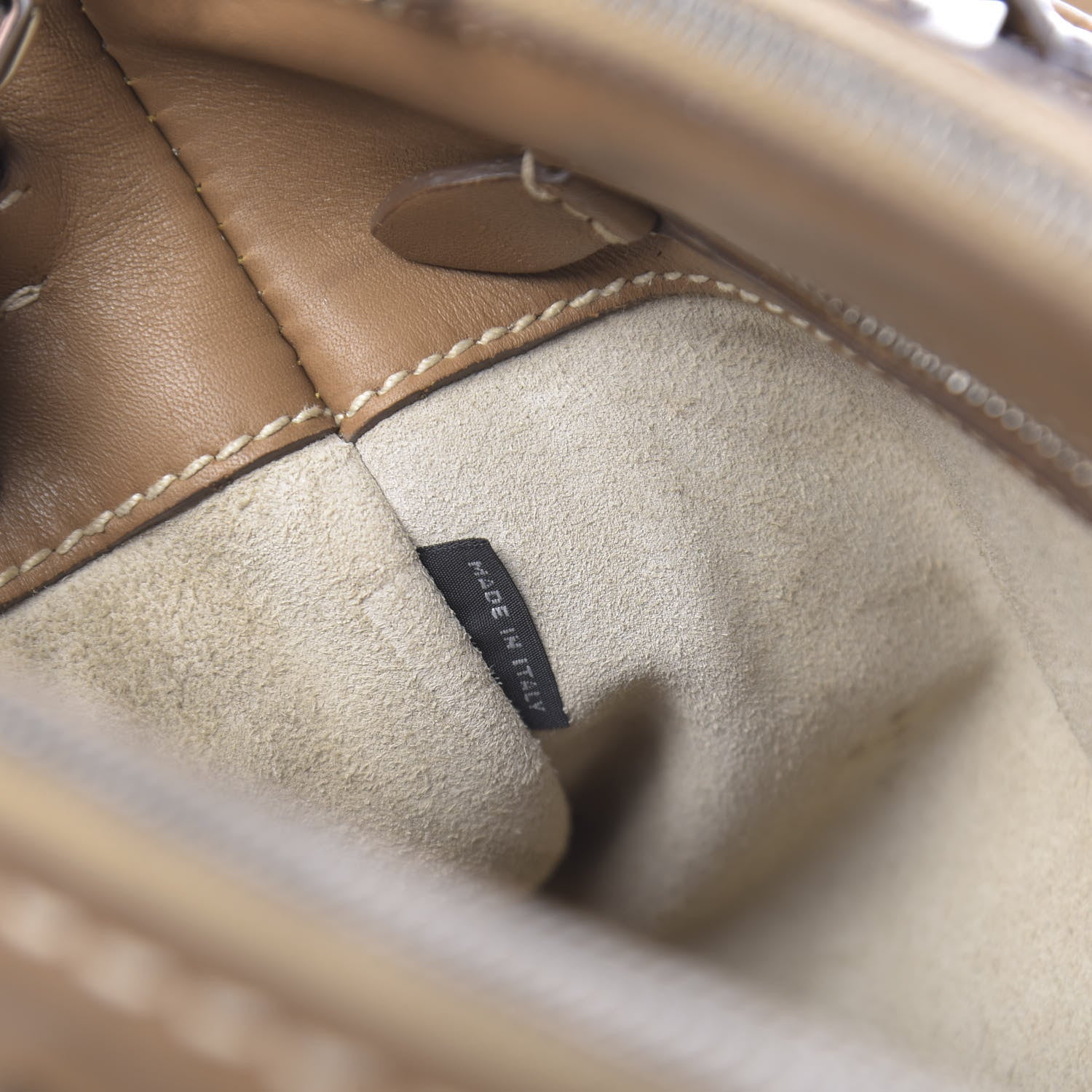 Prada City Calf Mini Hand Stitched Galleria Double Zip Tote Caramel 7 of 18