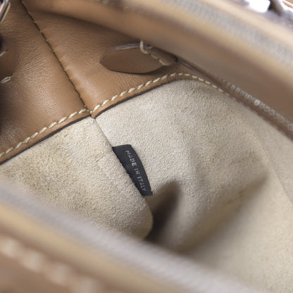 Prada City Calf Mini Hand Stitched Galleria Double Zip Tote Caramel 7 of 18