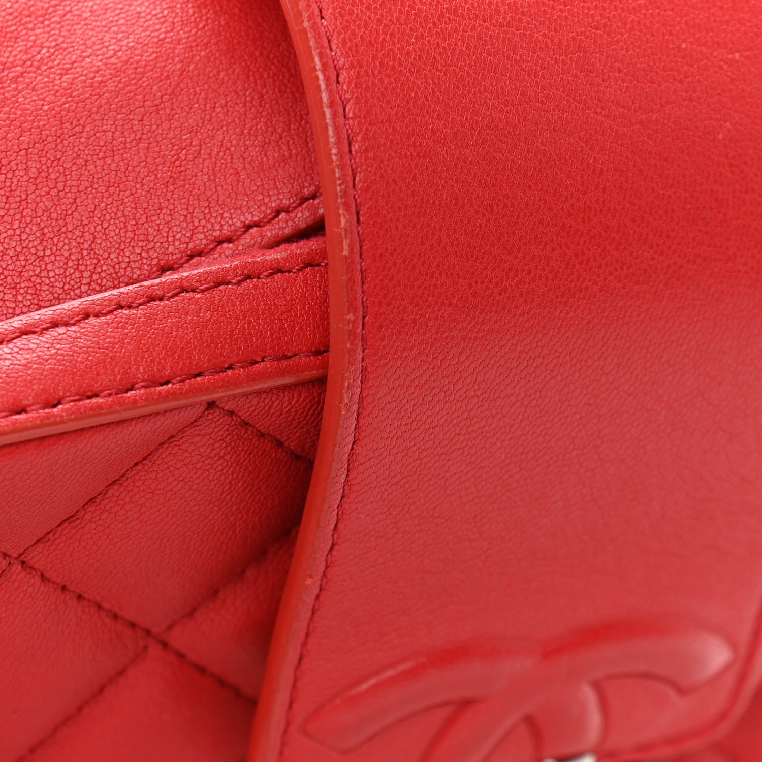 Chanel Lambskin Quilted Mini CC Box Camera Bag Red 12 of 14