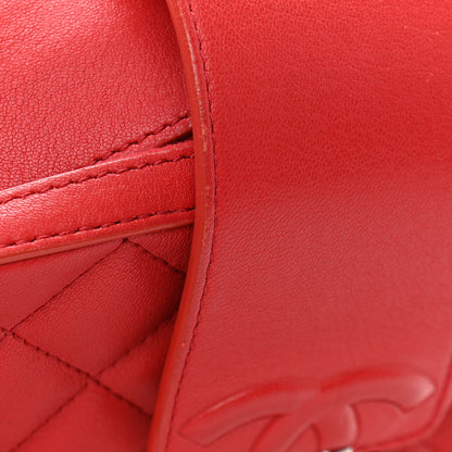 Chanel Lambskin Quilted Mini CC Box Camera Bag Red 12 of 14