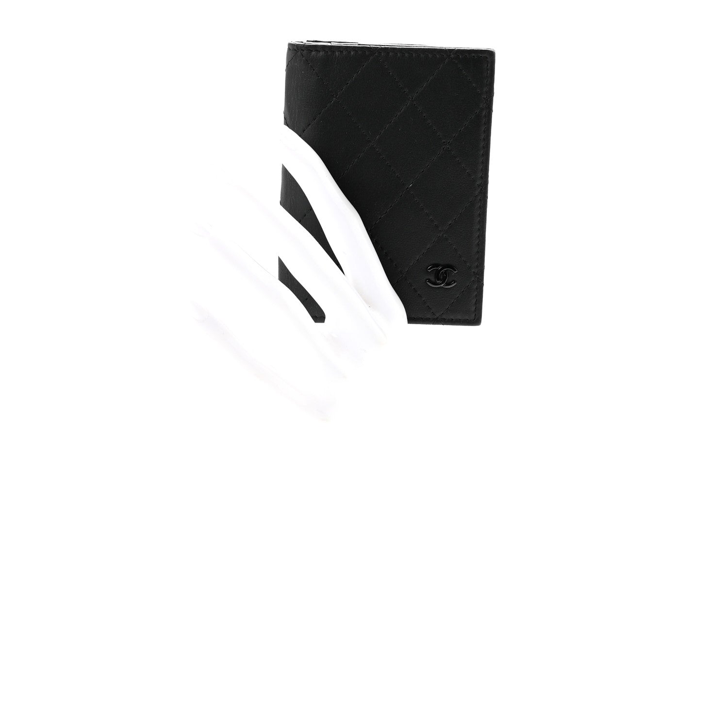Chanel Calfskin Quilted Card Holder Wallet So Black 2 of 8
