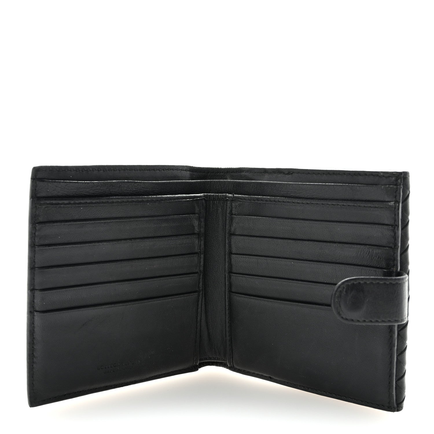 Bottega Veneta Nappa Intrecciato French Flap Wallet Black 5 of 7