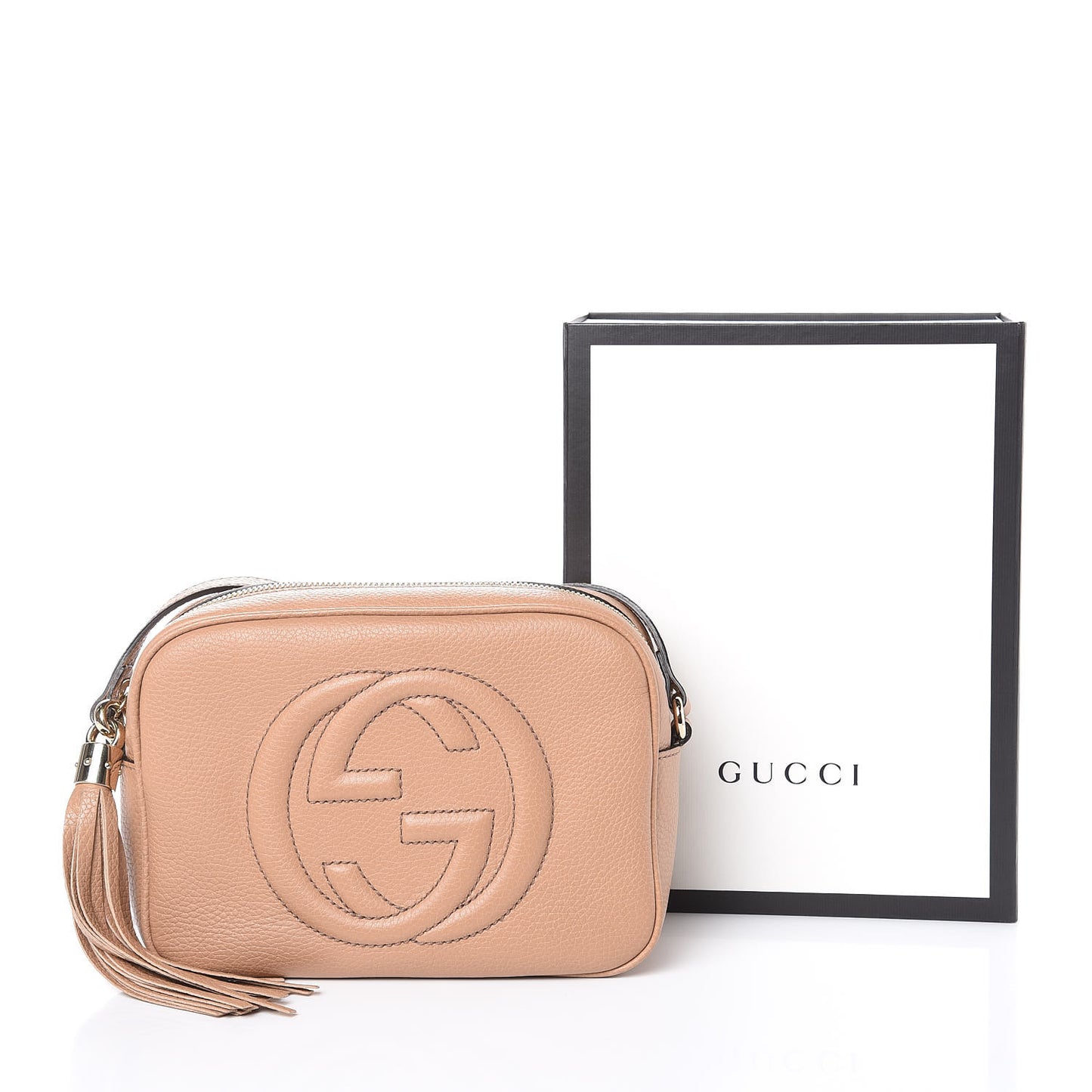 Pebbled Calfskin Small Soho Disco Bag Camelia