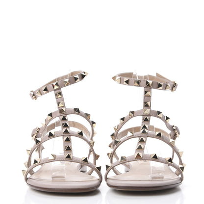 Valentino Garavani Nappa Rockstud Gladiator Flat Sandals 36.5 Poudre 3 of 10
