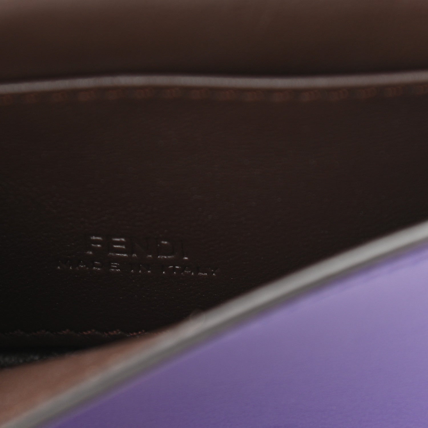 Fendi Vitello Century Opaco Nano Baguette Belt Charm Purple Rain 5 of 10