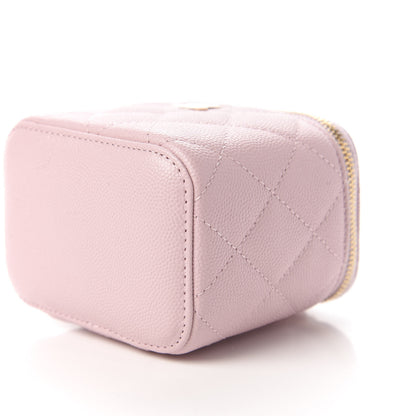 Chanel Caviar Quilted Mini Vanity Case With Chain Light Pink 7 of 11