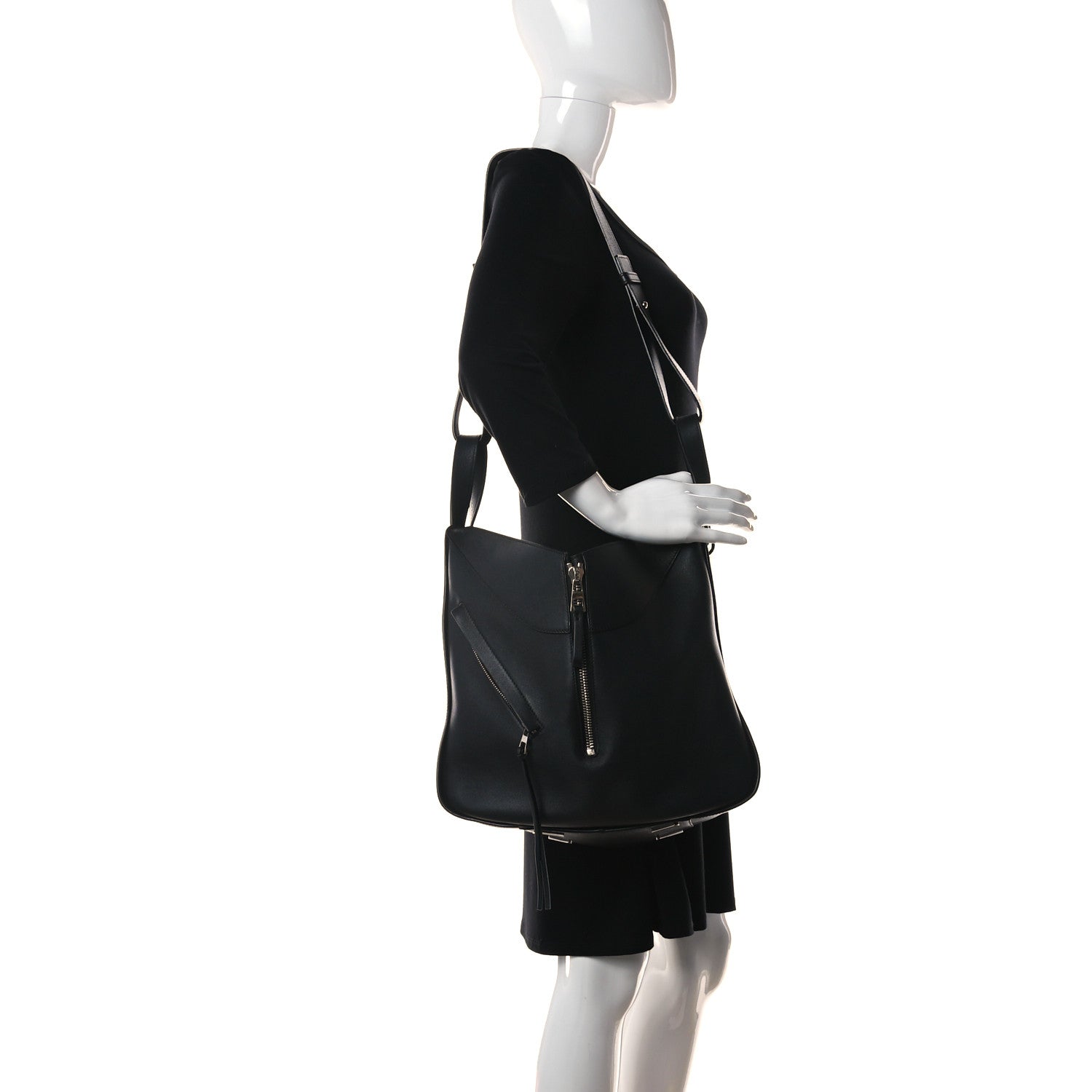 Loewe Calfskin Medium Hammock Shoulder Bag Black 2 of 20
