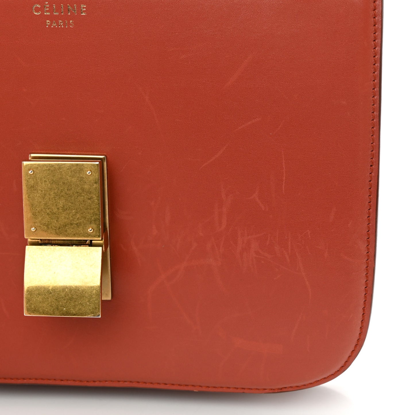Box Calfskin Medium Classic Box Flap Bag Lipstick